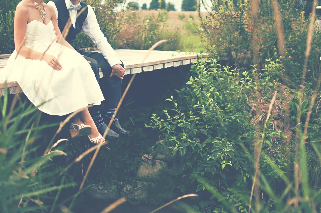 Couple on bridge